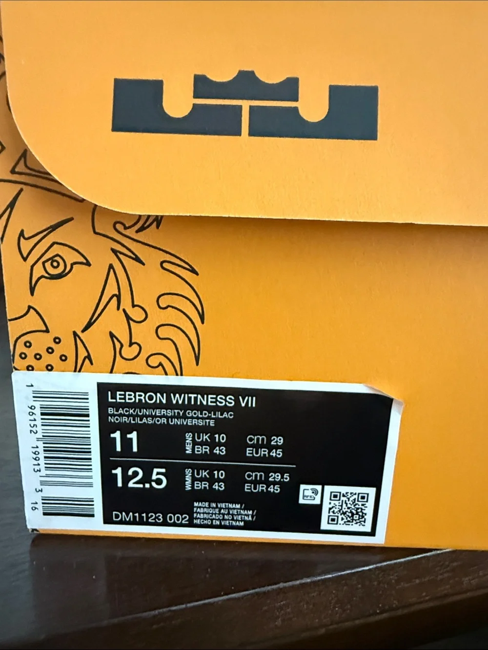 Witness VII Basketball Shoes Box - Black/Gold/Lilac - Picture 2 of 5